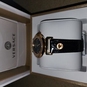 Versace Black and Gold Unisex Watch